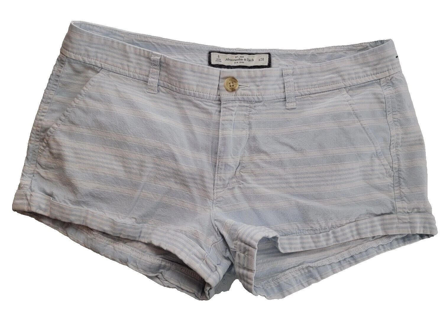 Mezcla de algodón Abercrombie & Fitch pantalones cortos a rayas para Mujeres