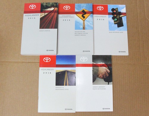 Toyota Highlander 2016 Owner's Manual set of 5 NO Case - Bild 9 von 9