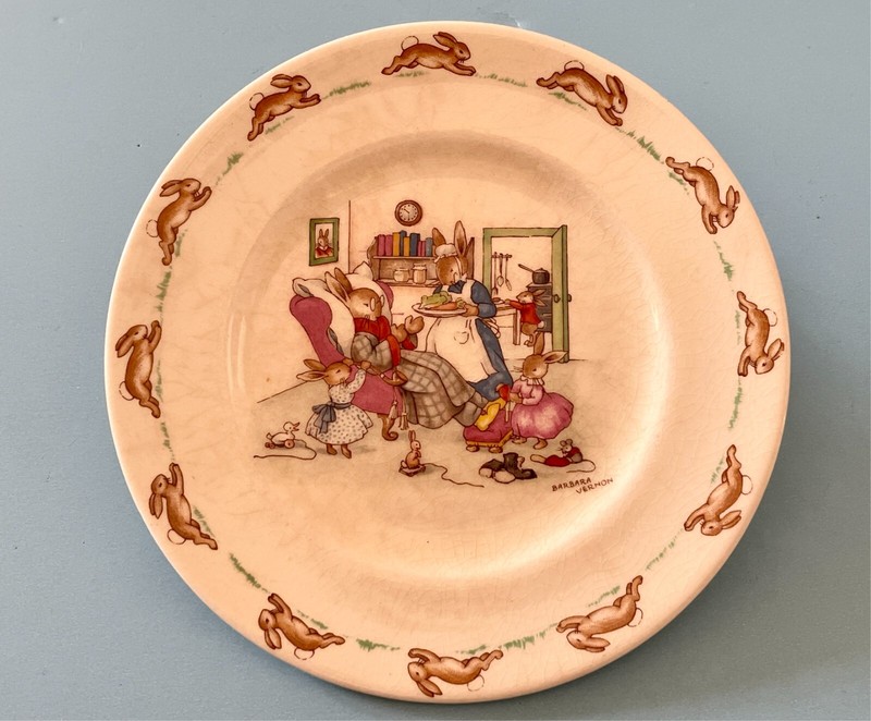 Vintage Royal Doulton Barbara Vernon Bunnykins Bone China Plate