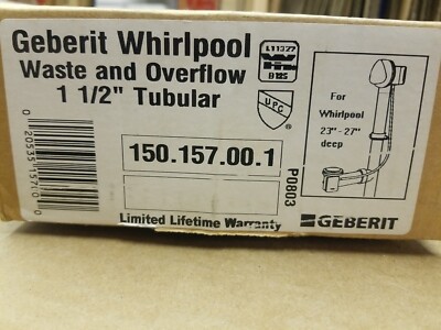 Geberit Whirlpool Waste and Overflow Model 150.157.00.1 Less Trim 