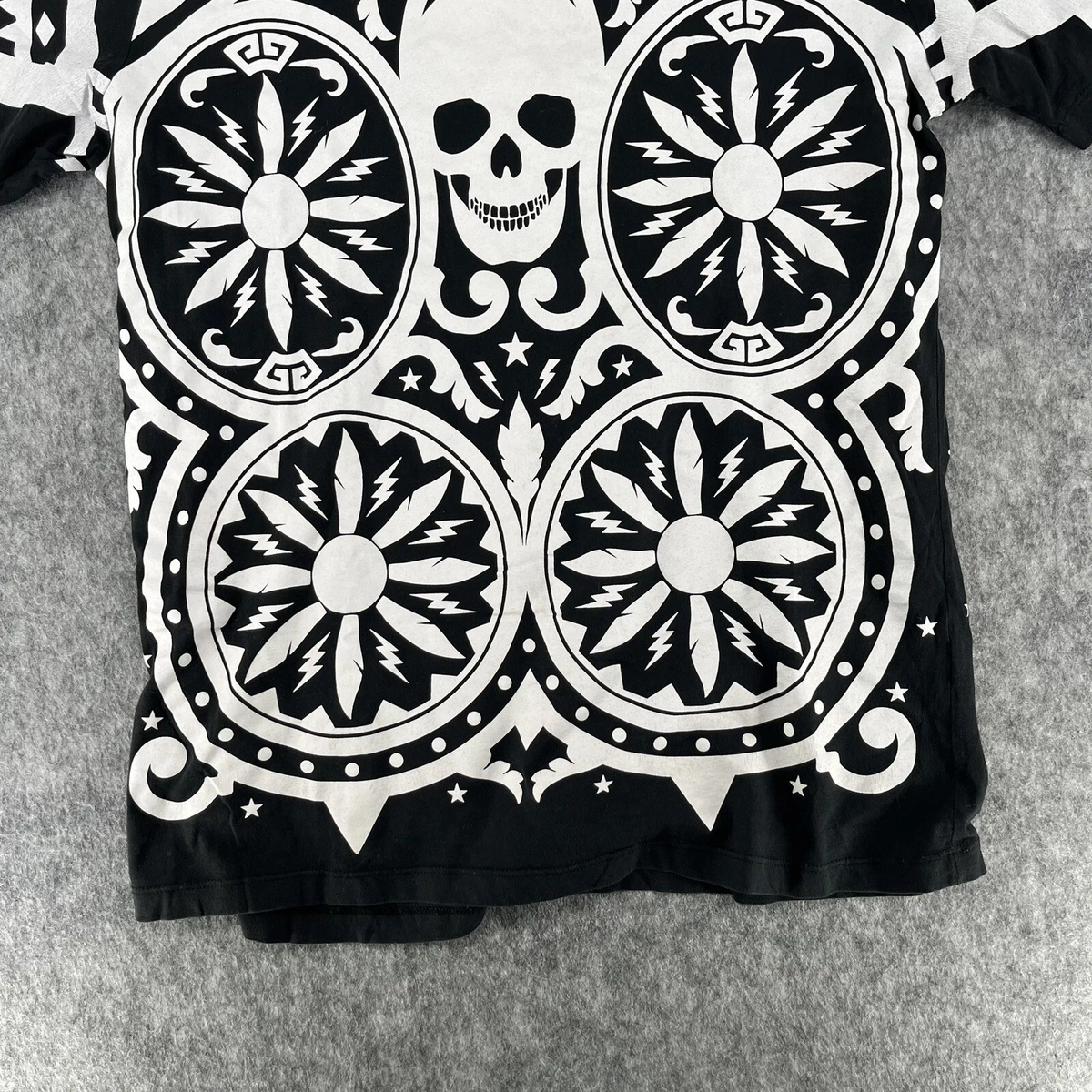 zara man skull t shirt