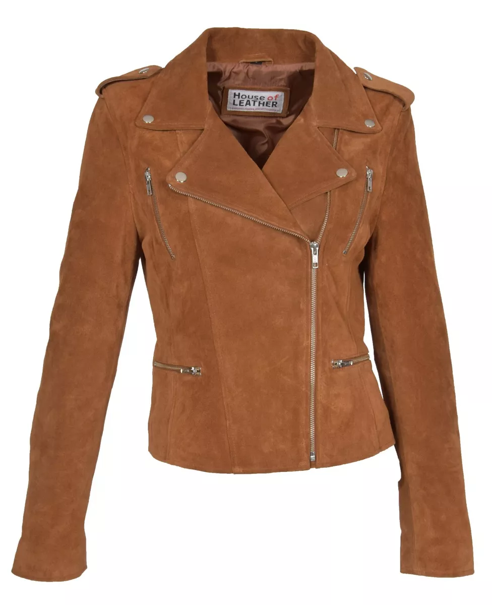 Suede fitted best sale jacket