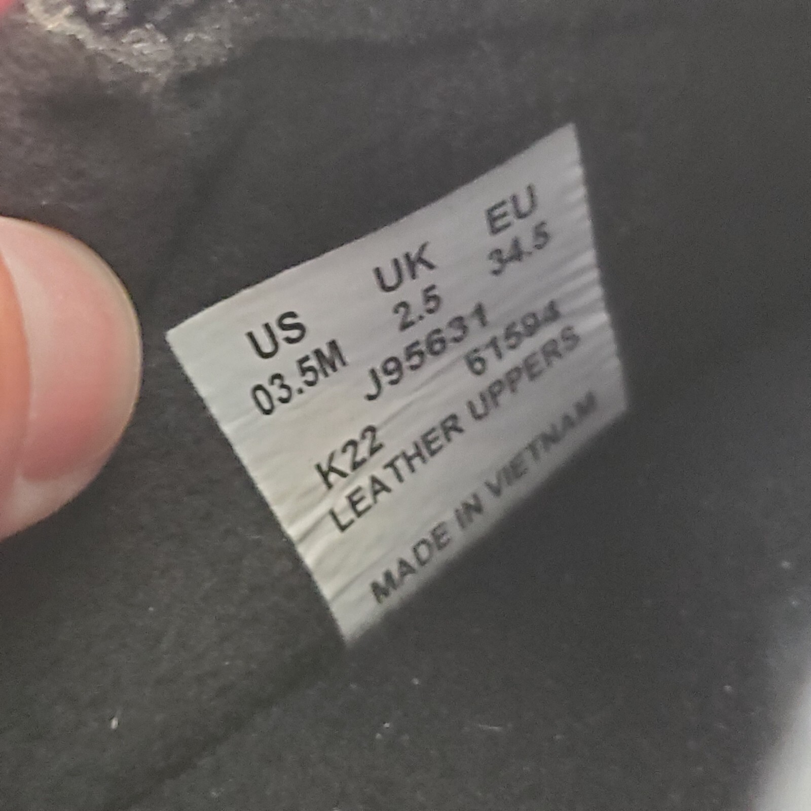 Scarpe da bambino Merrell Jungle Moc taglia 3 5 M nere sneakers basse impermeabili slip on