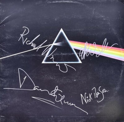 PINK FLOYD signierter Flyer / Handzettel ''Dark Side of The Moon'' - Preprint