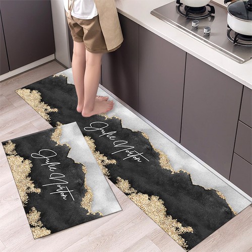 Non-Slip Kitchen Door Carpet Anti-Oil Floor Rug Waterproof Mat Pad Bathroom Home - Picture 4 of 20