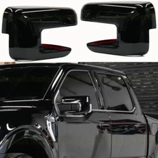 2021-2025 Ford F150 Mirror COVERS Overlays W/Turn Signal Hole UM AGATE BLACK