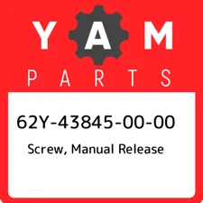 62Y-43845-00-00 Yamaha Screw, manual release 62Y438450000, New Genuine OEM Part