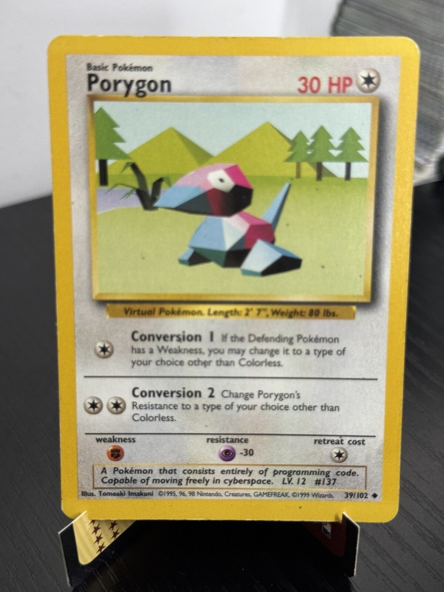 Pokémon TCG Porygon Base Set 39/102 Regular Unlimited Uncommon