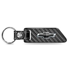 Chevrolet Black Logo Carbon Fiber Blade Shape Key Chain Chevrolet Black Logo Carbon Fiber Blade Shape Key Chain