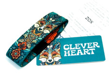 ZOX **CLEVER HEART** Silver Strap Wristband w/Card You Choose Size NIP FOX