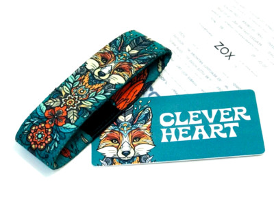 ZOX **CLEVER HEART** Silver Strap Wristband w/Card You Choose Size NIP FOX