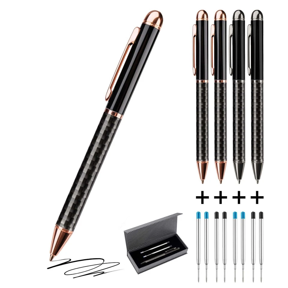 HOMUCASA Metall Kugelschreiber mit Gravur Geschenkbox 0,7mm Namensgravur Werbeartikel DE