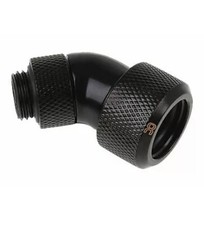 Alphacool G1/4" Fitting, 16mm OD, 45  Rotary, Black