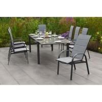 Merxx GartenmöBel 9Tlg. Marini Set 8 Sessel + 1 Semi-Ausziehtisch 180(250)X100Cm