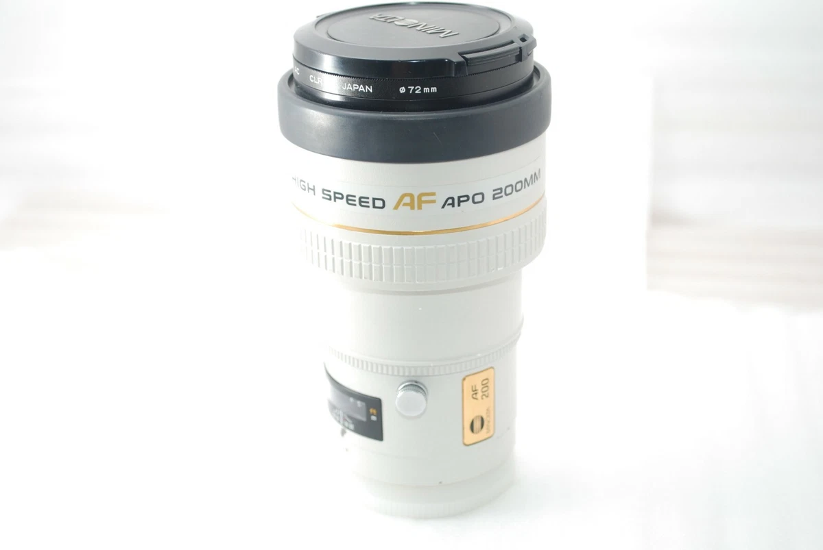 レンズについて[第1回] レンズF2.8 200mm APO AF MINOLTAハイスピード : F2.8 200mm TELE APO AF MINOLTA レンズ(単焦点)