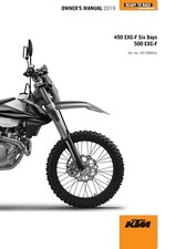KTM Owners Manual Book Guide 2019 450 EXC‑F Six Days US 