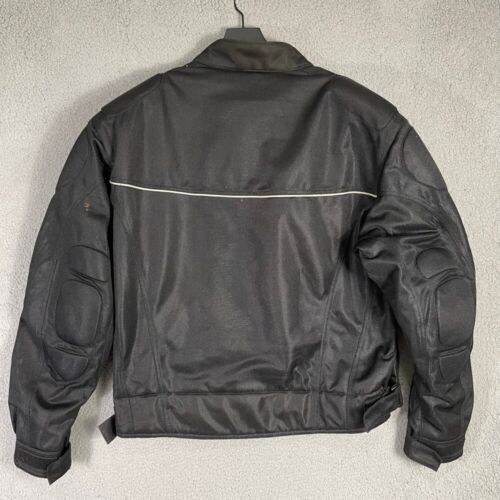 FirstGear Men's 2XL Black Mesh Motorcycle Jacket Armor Vented Riding Gear Paded - Picture 3 of 16