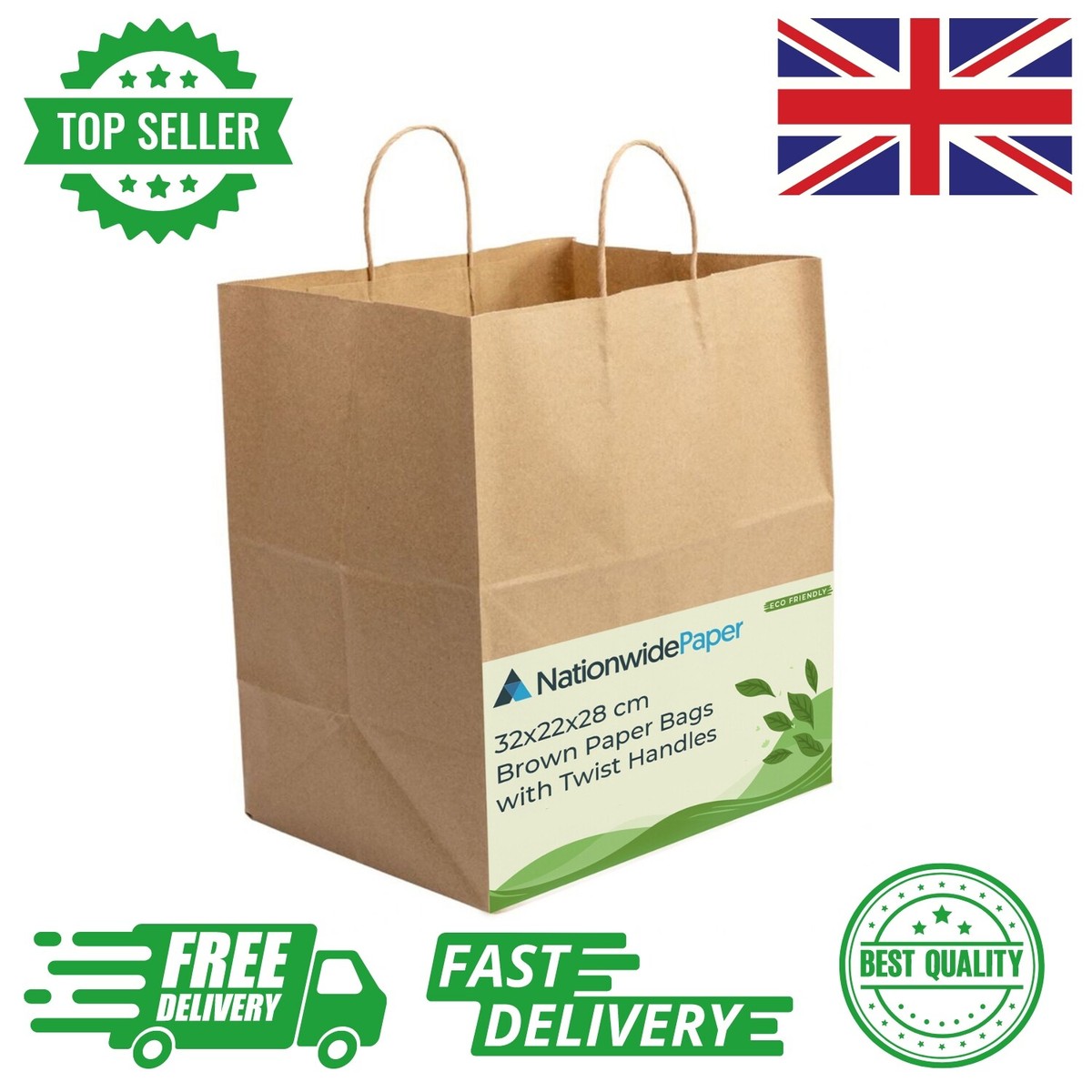 Tie Handle Paper Food Bags Tesco Brown Paper Carrier Bags-Twist