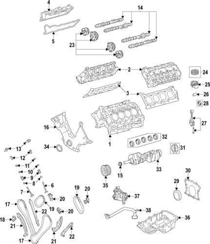 Tensor de cadena de distribución para Ford Mustang, F-150 2011-2020 (P/N CR3Z-6K255-A)