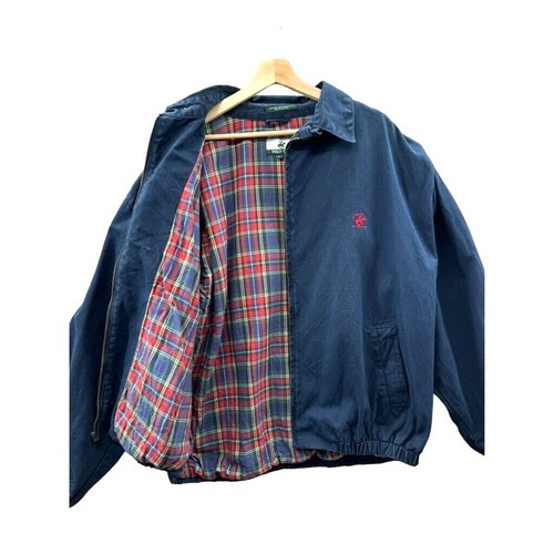 Vintage Beverly Hills Polo Club Classic Navy Harrington Jacket Size XL 90s VTG - Picture 5 of 6
