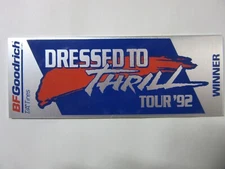 BF Goodrich T/A Tire Dressed to Thrill Tour 92 Winner Metal Dash Plaque New 1992