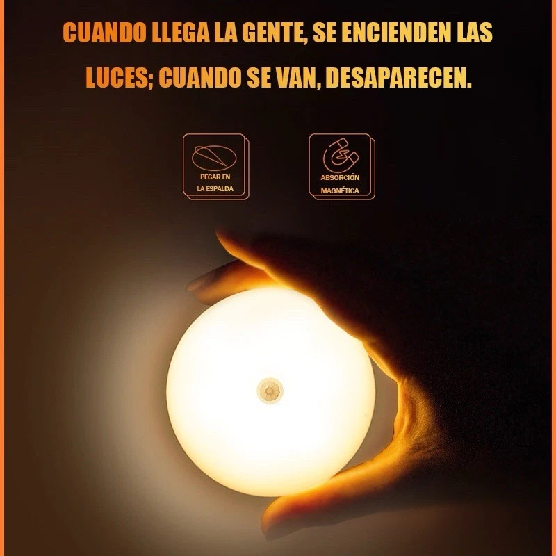 Luz LED con sensor de movimiento recargable