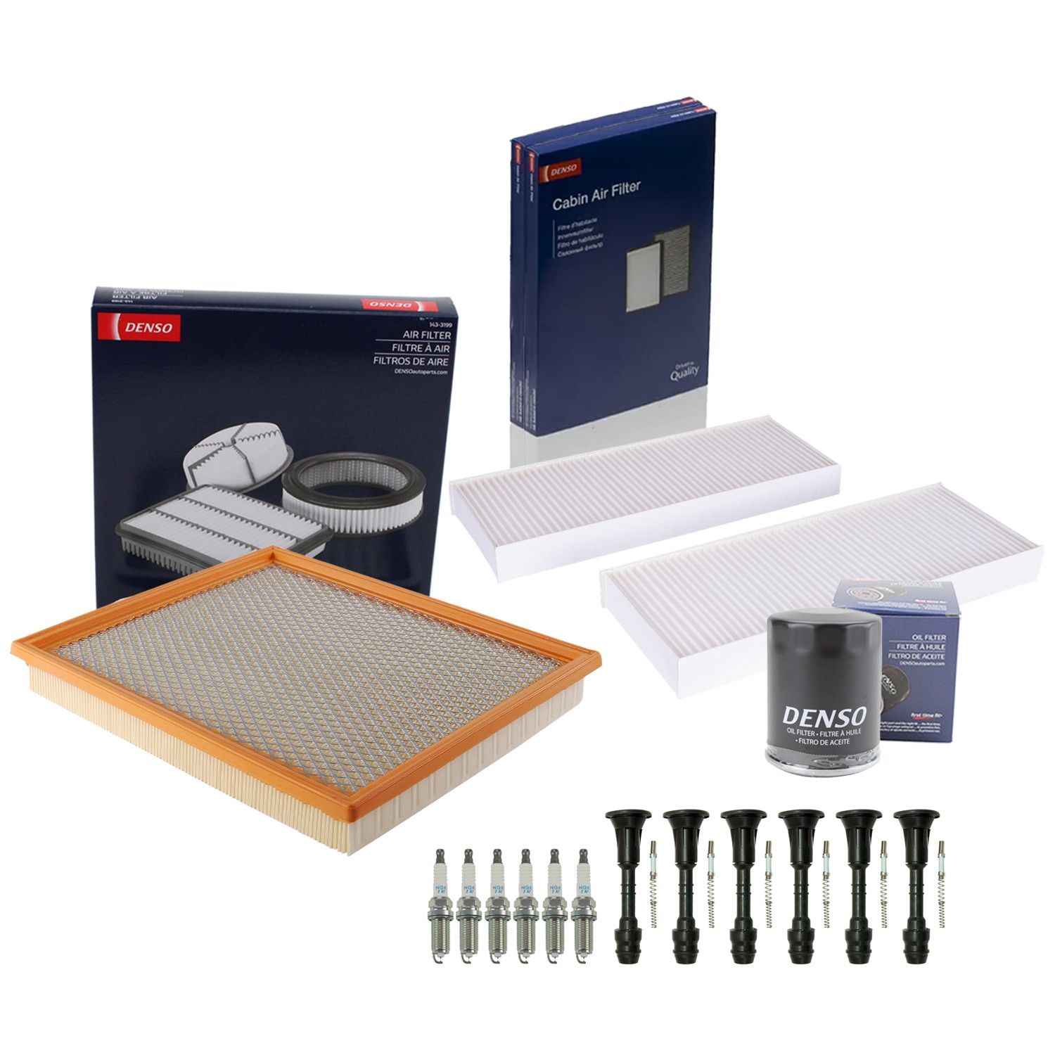 Denso Tune Up Kit NGK 6 Spark Plugs Boots Kit for Frontier Pathfinder Xterra V6