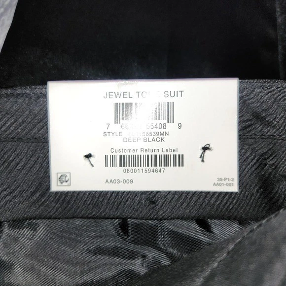 Calça social masculina INC International Concepts cetim preto slim fit listra lateral 32 - Imagem 4 de 4