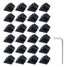 Iron Baluster Shoes Slant With Screws 1/2 Inch Square 40 Degree Base 24 PCS