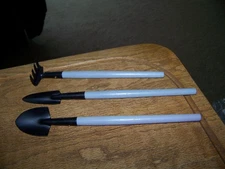 3‑Pc Garden Tool Set Mini Rake Shovel & Planter Tools for Potted Plants NEW