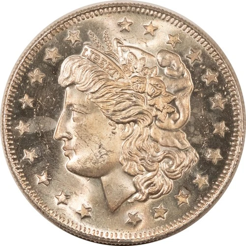 VINTAGE 1 OZ .999 FINE SILVER ROUND MORGAN HEAD DESIGN - UNCIRCULATED!