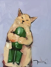 Satire Art Cat Bomb War Modernist PRINT Painting By Jose Trujillo