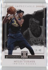 2017-18 Panini Impeccable Holo Silver 16/49 Myles Turner #77 r9d