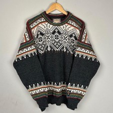 Dale of Norway 100 Wool Nordic Fair Isle Sweater Size XL