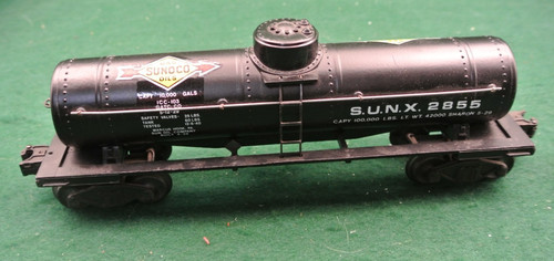 Antiguo Lionel Sunoco negro, vagón cisterna de cúpula única, calibre O 2955 | Zustand: Used