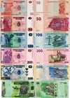 CONGO - Lot 6 banknotes 10/50/100/200/500/1000 francs FDS - UNC