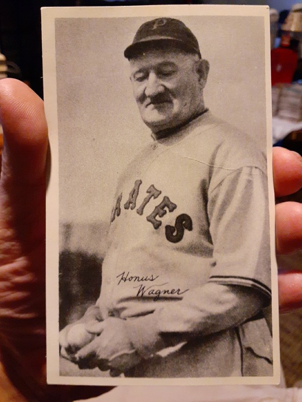 1936 Honus Wagner National Chicle Fine Pen (R313). Two Minor Creases. See Pics