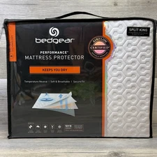Bedgear Split King Mattress Protector Dri-Tec Airflow Performance NEW 39x80 in.