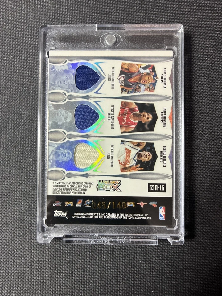 2005-06 TOPPS LUXURY BOX McGRADY IVERSON IGUODALA Arenas Marion GU нашивка No/140 - Изображение 3 из 3