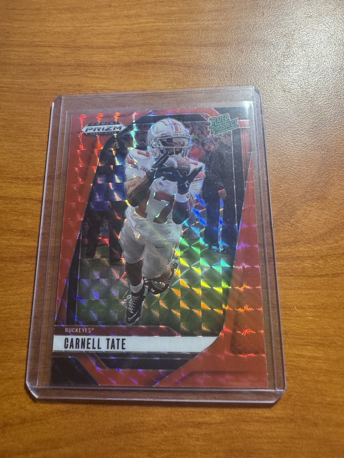 2025 Prizm Draft Picks #68 Carnell Tate Red Finite /125 Buckeyes - COLOR MATCH