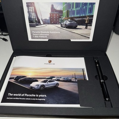 Porsche Welcome Pack Carbon Fiber Pen and two booklets new in box