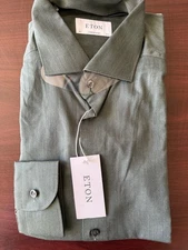 Eton Dress Shirt 16.5 42 Contemporary Fit New