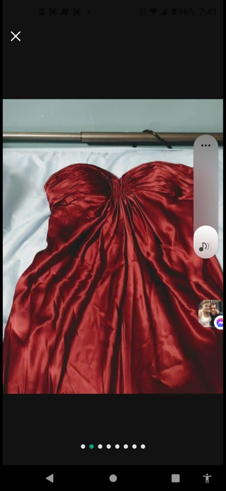 Beautiful Barely Worn Ruby Colored Strapless Long… - image 2