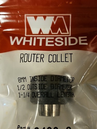 Whiteside Router Bits 6400 x 8 Steel Router Collet with 1/4 Inch Inside Diameter - Picture 2 of 4