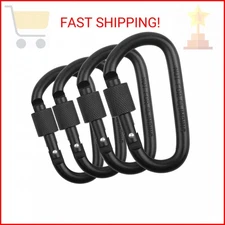 Locking Carabiner Clip, Vonpri 3 Inch D Ring Clips Spring Snap Key Chain Hook Sc