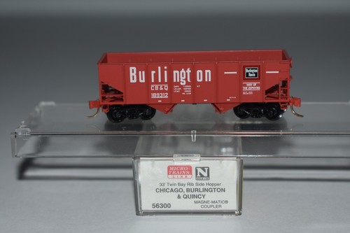 N Scale MTL 56300 Burlington 33' Twin Bay Hopper 189312 C59900 | Condition: Used