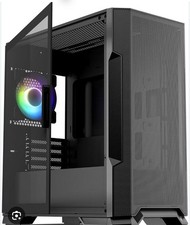 Vetroo M03 Computer Case Black With One Rgb Case Fan