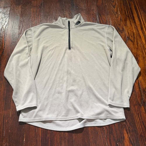 The North Face, Vintage North Face Sweater Mens XL Gray Pullover 1/4 Zip Gorpcore MADE IN USA
