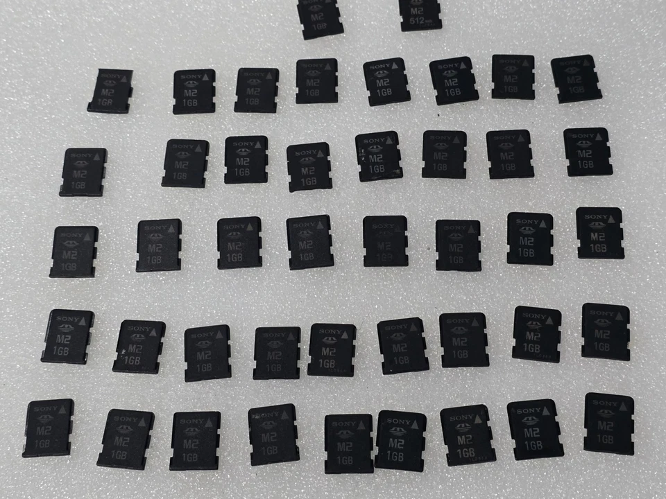 Lot of 48 Sony M2 Memory Stick Micro Cards 41 PCS 1GB, 6PSC 2GB &512MB Untested - Image 3 of 4