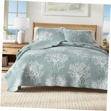 Twin/Twin XL Coastal Quilt Bedding Set, Summer Twin / Twin XL Ether Blue